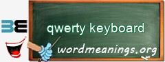 WordMeaning blackboard for qwerty keyboard